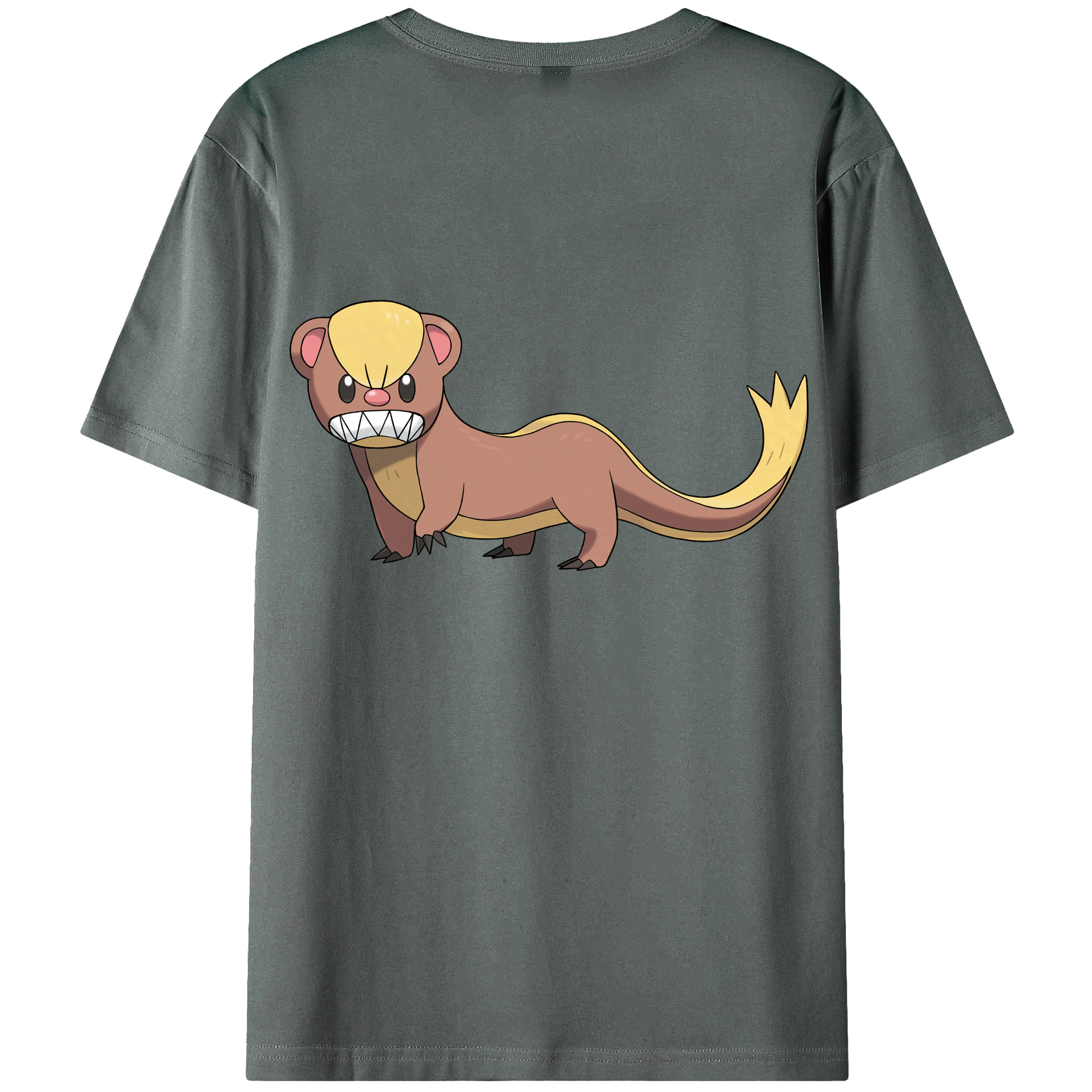（画像用） ポケットモンスター Pokémon 綿100％ メンズ半袖Tシャツ（バックプリント） 通気性
